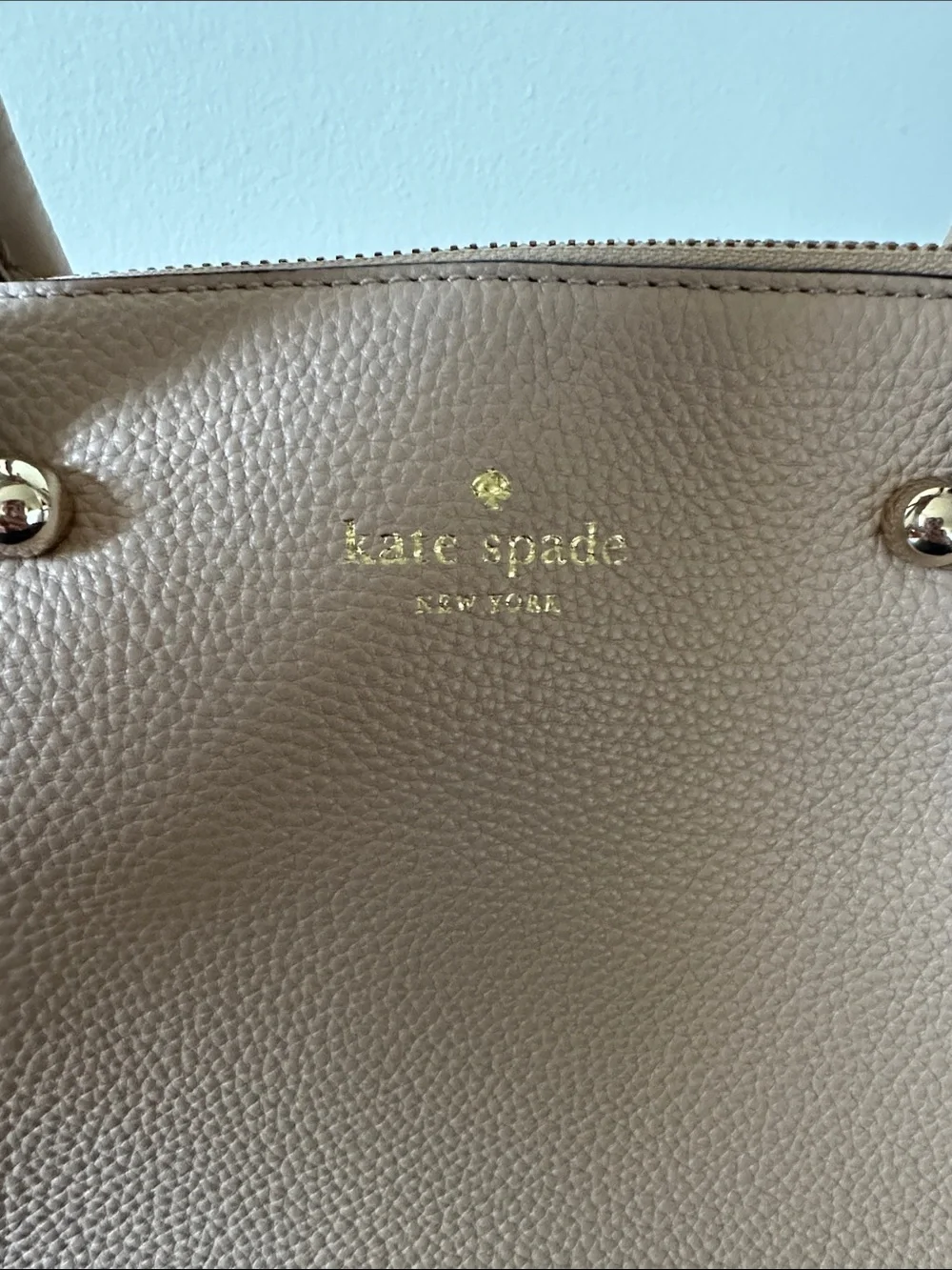 kate spade Blush Pebbled Leather Satchel with Crossbody Strap